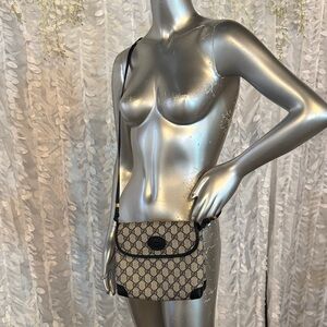 Vintage Gucci authentic grey and Black Crossbody Bag